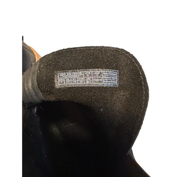 UGG Elora Black Leather Ankle Boots – Size 7 (EUC) Cowgirl WesternBoho FallBoots - Picture 8 of 9